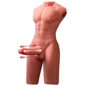 Moški torzo Mistress Jason – realistični dildo s potiskanjem, vibracijami in analno odprtino